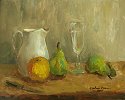White Pitcher and Pears